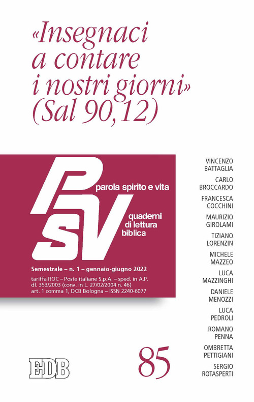 Parola spirito e vita. Quaderni di lettura biblica. Volume Vol. 1