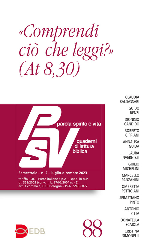Parola spirito e vita. Quaderni di lettura biblica. Volume Vol. 2