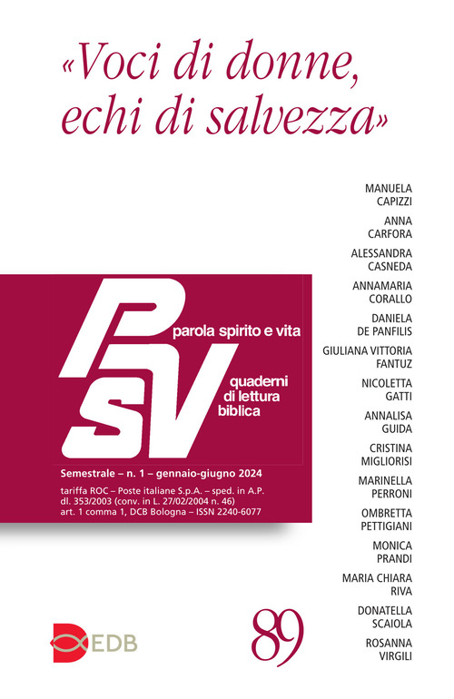 Parola spirito e vita. Quaderni di lettura biblica. Volume Vol. 1