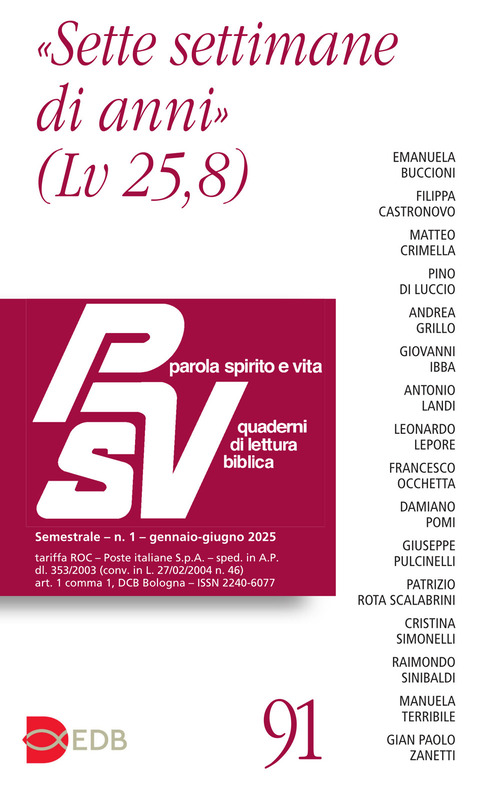 Parola spirito e vita. Quaderni di lettura biblica. Volume Vol. 1