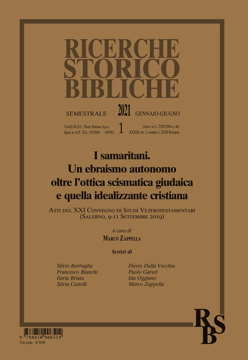 Ricerche storico-bibliche. Volume Vol. 1