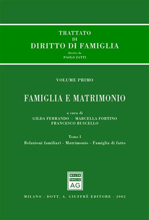 Famiglia e matrimonio. Volume Vol. 1