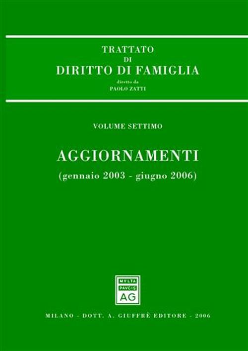 Trattato di diritto di famiglia. Volume Vol. 7