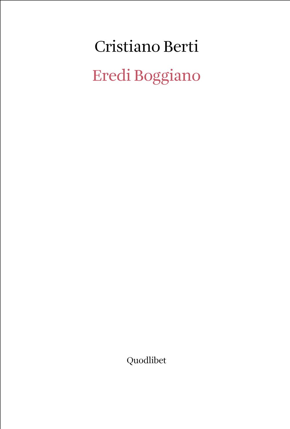 EREDI BOGGIANO - 9788822920089