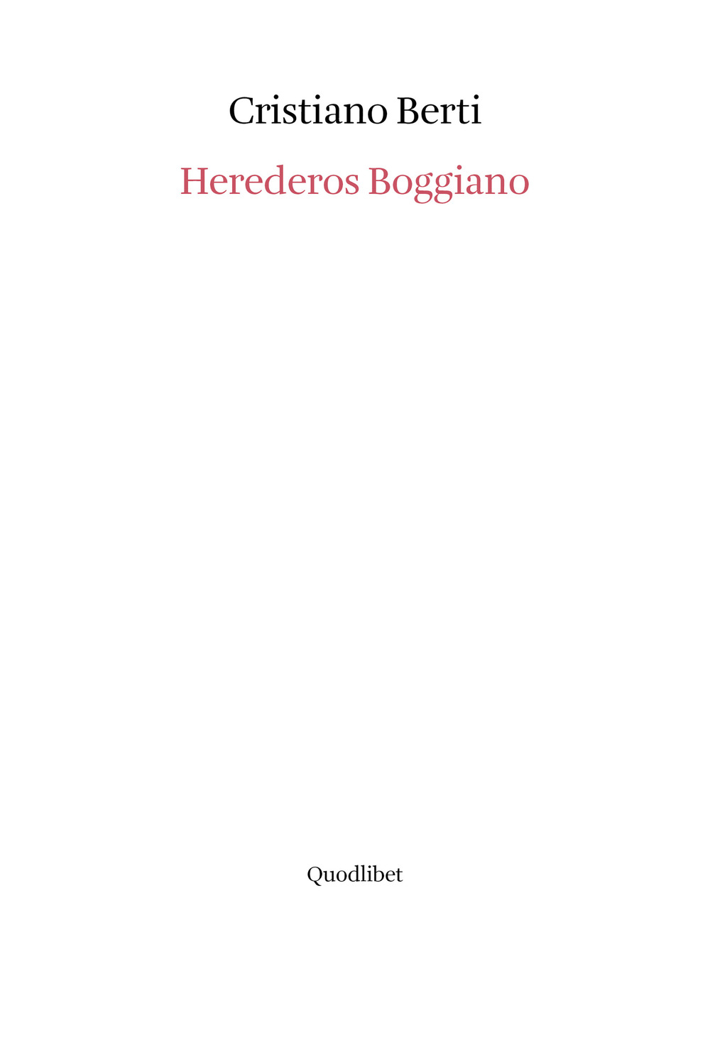 HEREDEROS BOGGIANO - 9788822920669