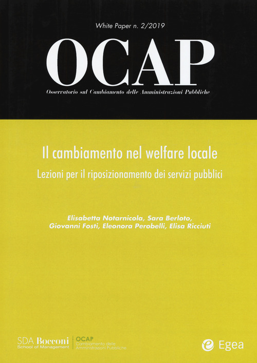 OCAP. Osservatorio sul cambiamento delle amministrazioni pubbliche. Volume Vol. 2