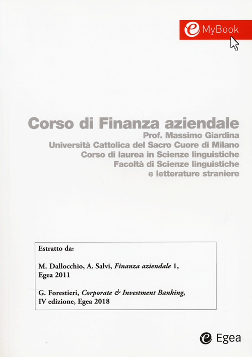 Finanza aziendale. Estratto 2018