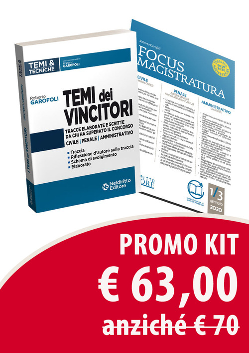 I temi dei vincitori. Civile, penale, amministrativo-Focus magistratura. Concorso magistratura 2020: Civile, penale, amministrativo. Kit