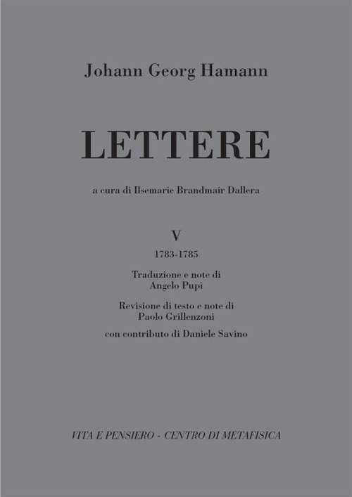 Lettere. Volume Vol. 5