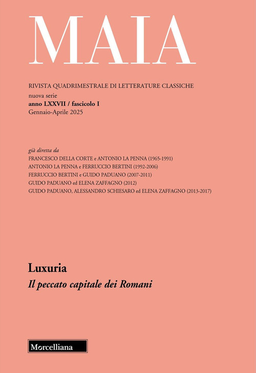 Maia. Rivista di letterature classiche. Volume Vol. 1