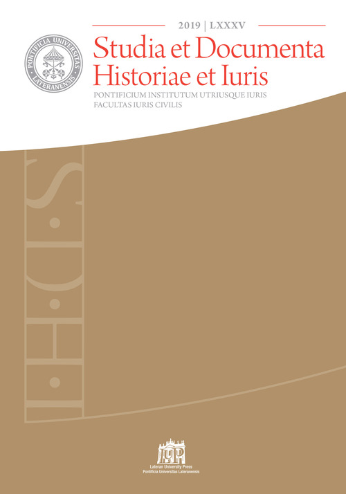 Studia et documenta historiae et iuris. Volume Vol. 85