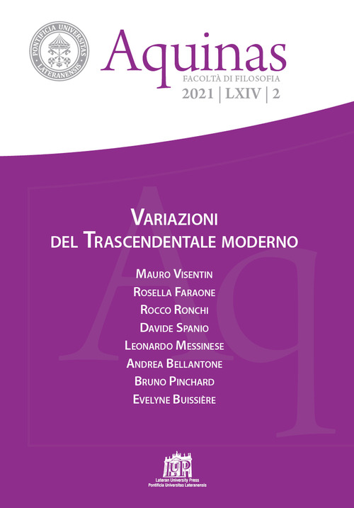 Aquinas. Rivista internazionale di filosofia. Volume Vol. 2