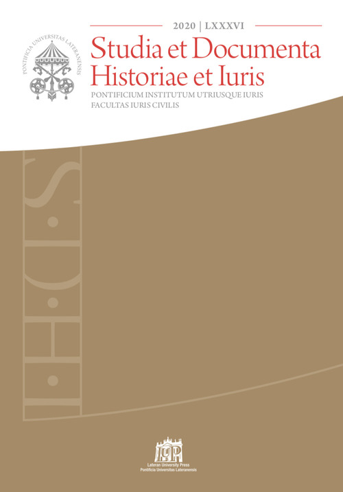 Studia et documenta historiae et iuris. Volume Vol. 86