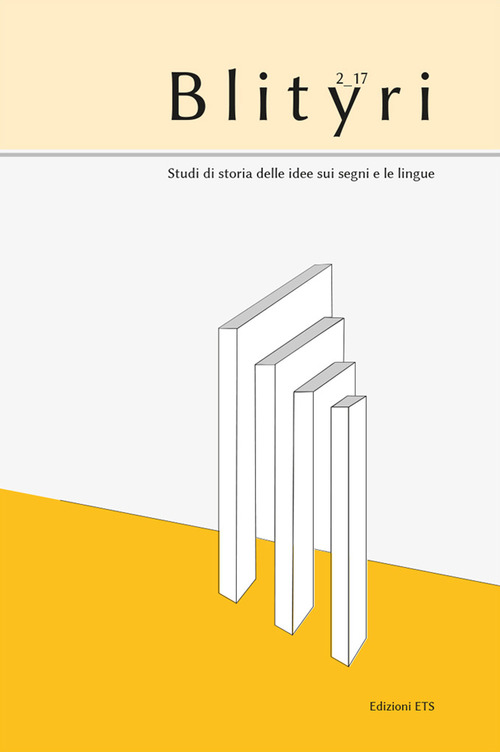 Blityri. Studi di storia delle idee sui segni e le lingue. Volume Vol. 2