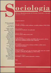 Copertina di: Sociologia. Rivista quadrimestrale di scienze storiche e sociali (2002)