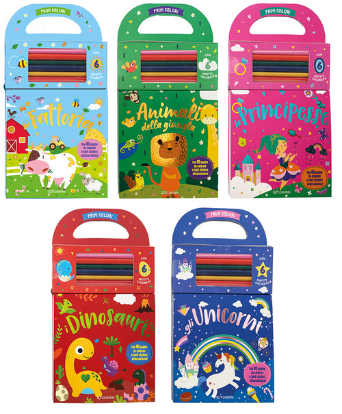 Gli unicorni-Animali della giungla-I dinosauri-Le principesse