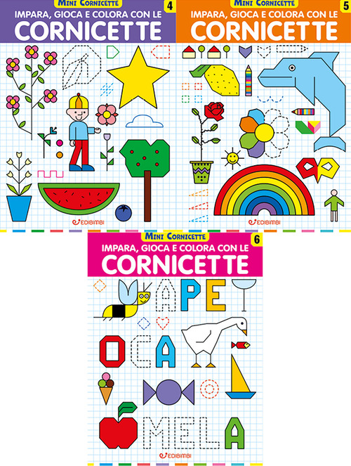 Mini cornicette. Impara, gioca e colora con le cornicette. Volume Vol. 4-6