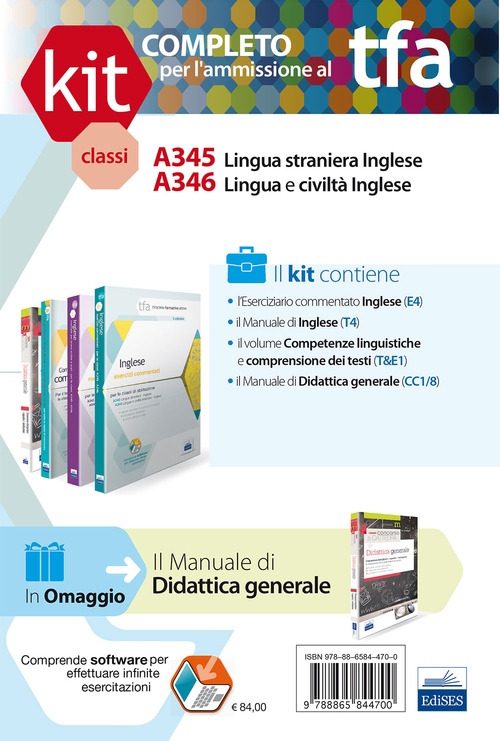 TFA. Classi A345-A346 per prove scritte e orali. Manuale di teoria ed esercizi di lingua e cultura inglese. Kit completo