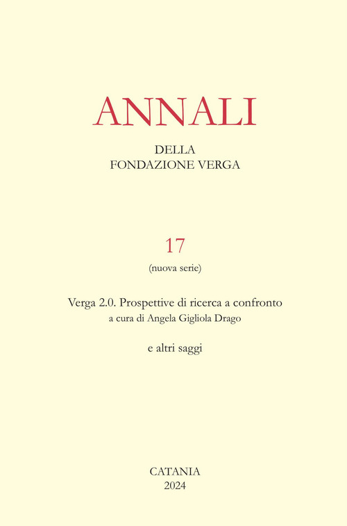 Annali della Fondazione Verga. Volume Vol. 17