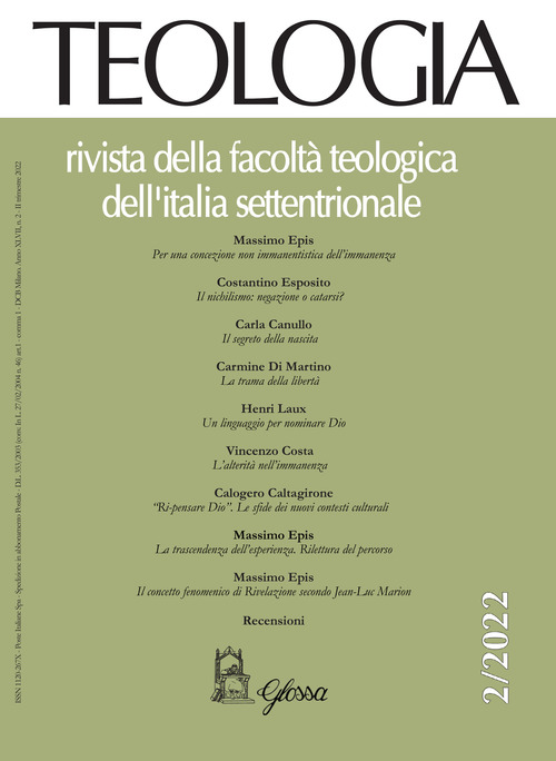 Teologia. Volume Vol. 2