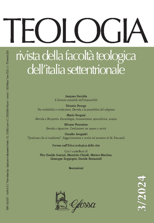Teologia. Rivista della facoltà teologica dell'Italia settentrionale. Volume Vol. 3