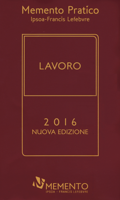 Memento pratico lavoro 2016