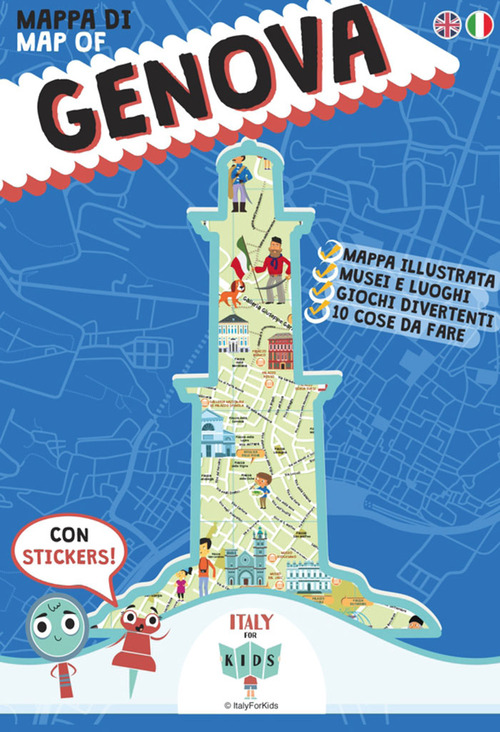 Mappa di Genova illustrata. Con adesivi