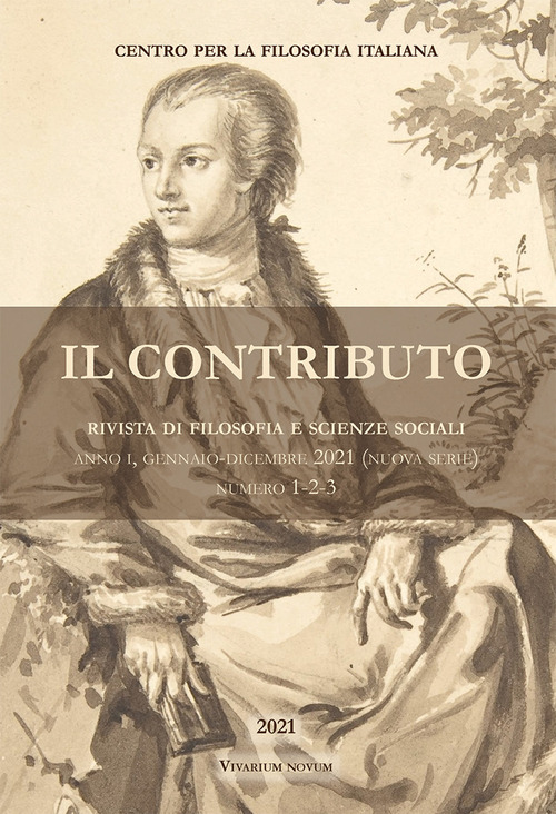 Il contributo. Rivista di filosofia e scienze sociali. Volume Vol. 1-2-3