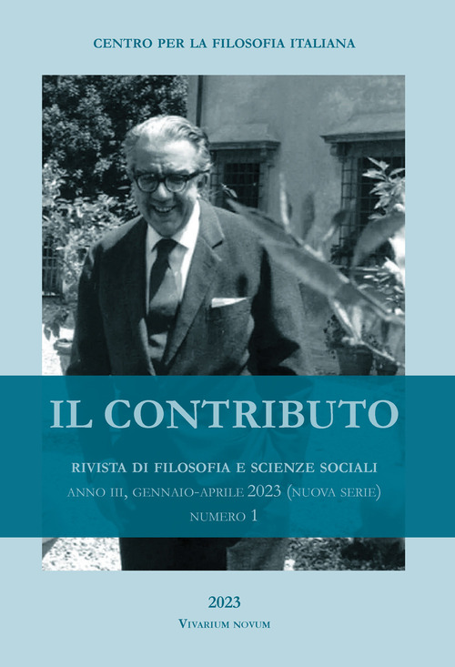 Il contributo. Rivista di filosofia e scienze sociali. Volume Vol. 1