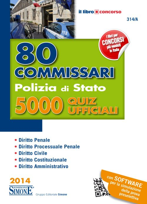 80 commissari polizia di stato. 5000 quiz ufficiali