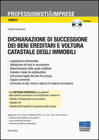 Copertina di: Dichiarazione di successione dei beni ereditari e voltura catastale degli immobili. Con CD-ROM