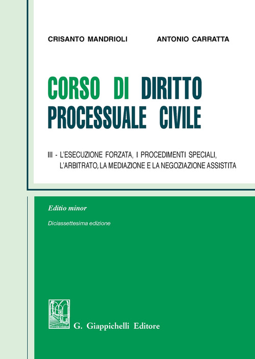 Corso di diritto processuale civile. Ediz. minore