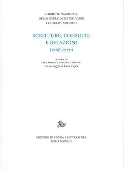 Scritture, consulte e relazioni. Volume Vol. 1