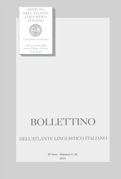 Bollettino dell'Atlante Linguistico Italiano. 3ª serie. Volume Vol. 39