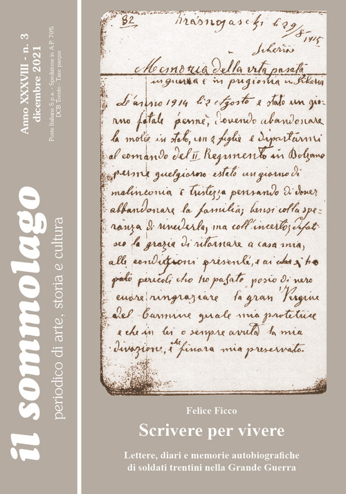 Il sommolago. Periodico di storia, arte e cultura. Volume Vol. 3