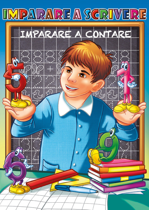 Imparare a scrivere, impara a scrivere i numeri, contare e tracciare attraverso attività di pregrafismo e precalcolo. Bambini 3-6 anni