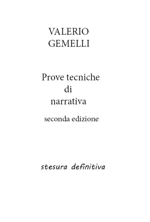 Prove tecniche di narrativa