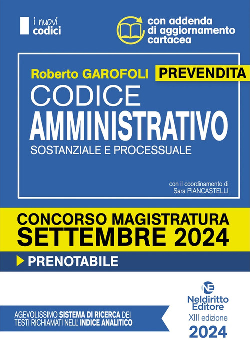 Codice amministrativo sostanziale e processuale