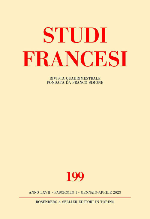 Studi francesi. Volume Vol. 199