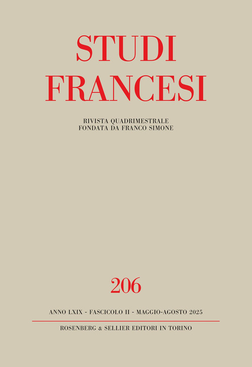 Studi francesi. Volume Vol. 206