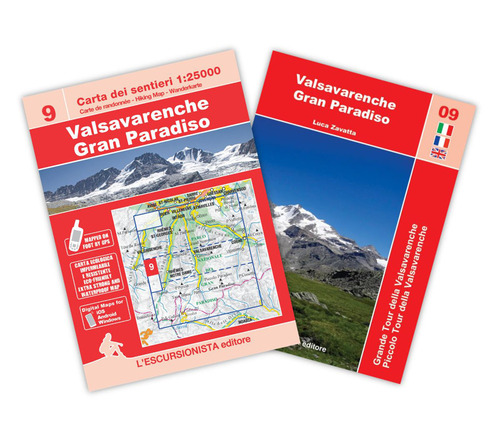 Valsavarenche Gran Paradiso. Carta dei sentieri 1:25000. Guida del Grande Tour della Valsavarenche e del Piccolo Tour della Valsavarenche. Ediz. italiana, inglese e francese