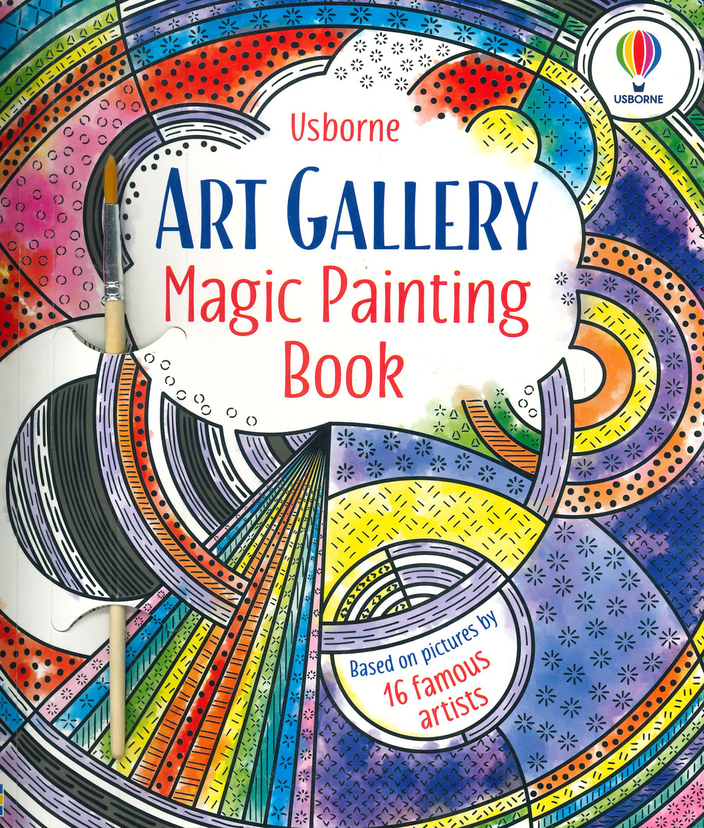 Art gallery. Magic painting book. Con pennello