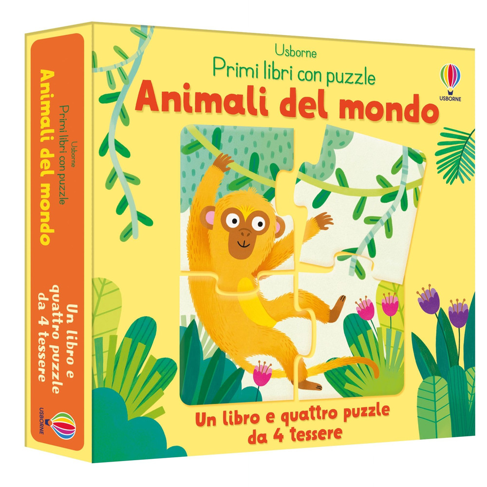 Animali del mondo. Ediz. a colori. Con 4 puzzle