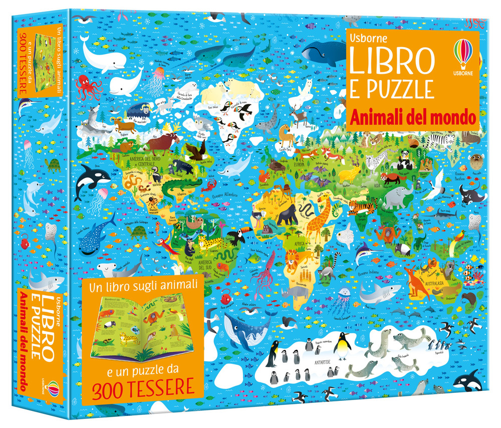 Animali del mondo. Ediz. a colori. Con puzzle da 300 tessere