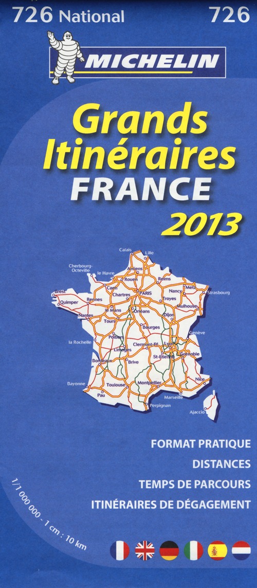 France. Grands itinéraires 1:1.000.000