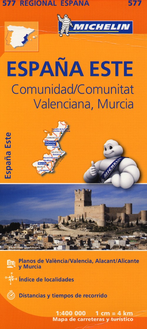 España Este. Comunidad/Comunitat Valenciana. Murcia 1:400.000