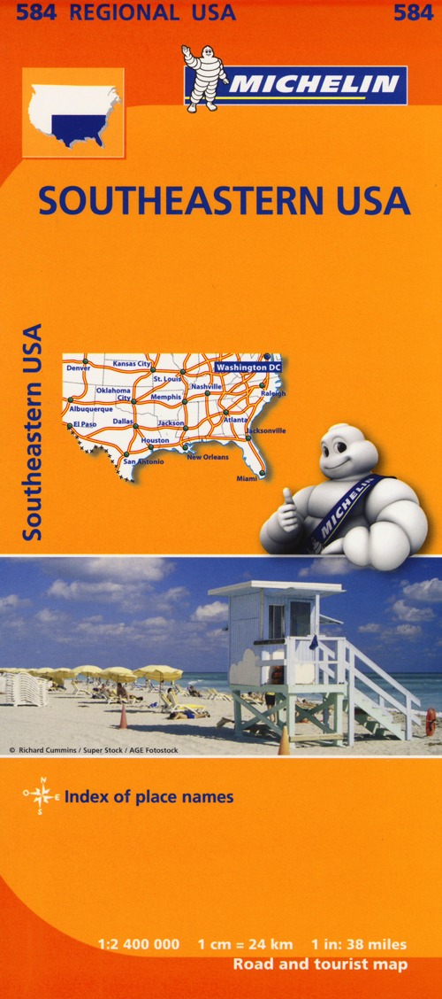 Southeastern USA. 1:2.400.000