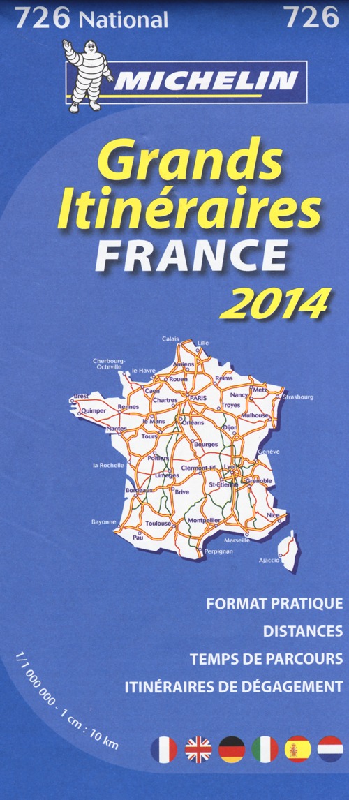 France. Grands itinéraires 1:1.000.000. Ediz. multilingue