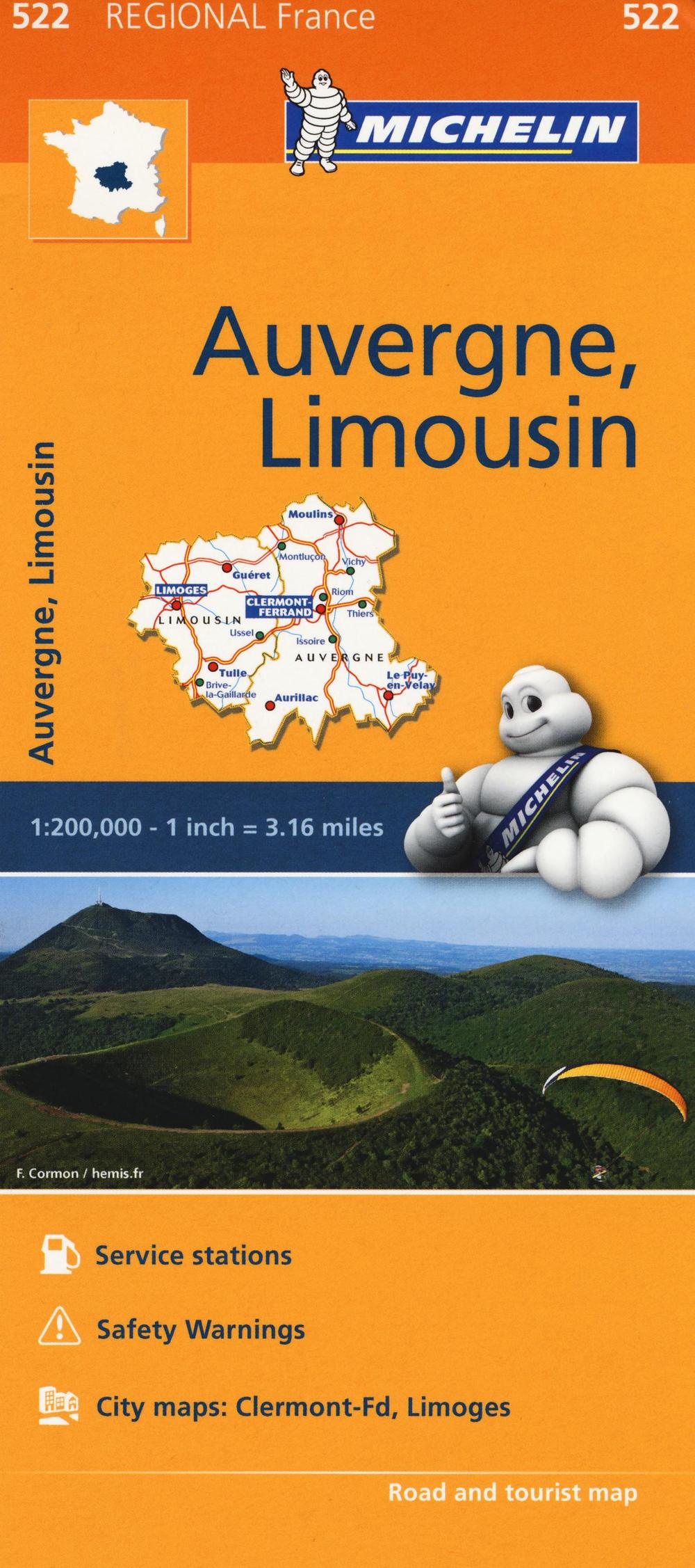 Auvergne, Limousin 1:200.000