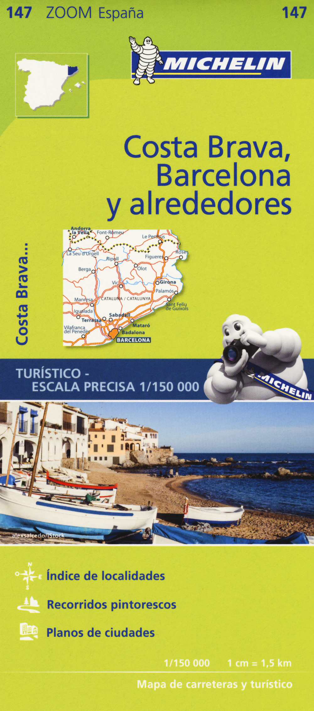 Costa Brava, Barcelona y alrededores 1:150.000  